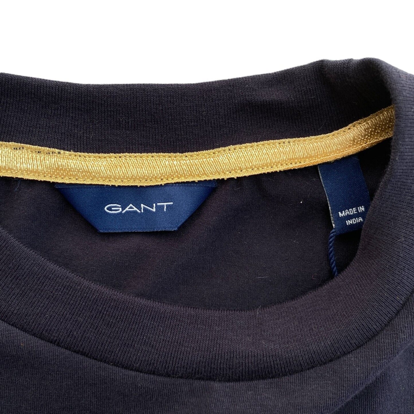 GANT Girls Navy Blue Script Crew Neck T Shirt Size 9 - 10 Years 134/140 cm