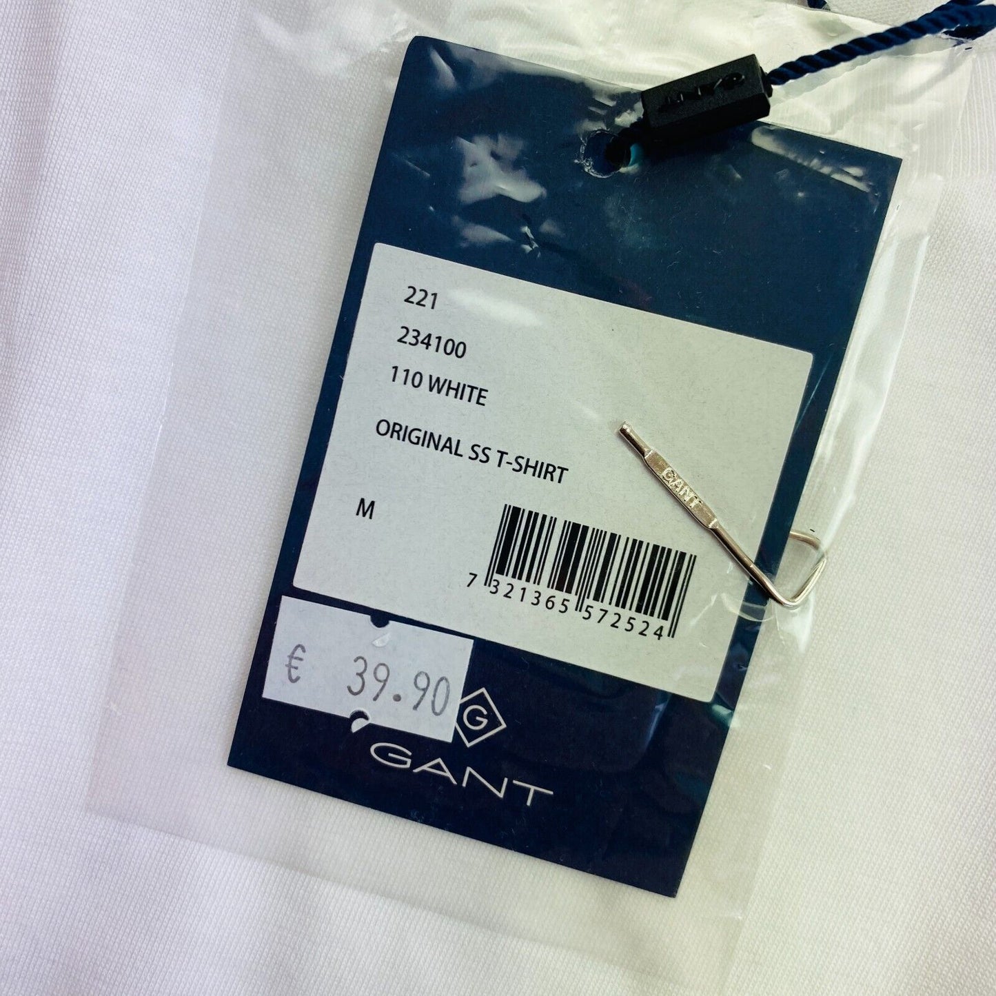 GANT White Original Crew Neck T Shirt Size M