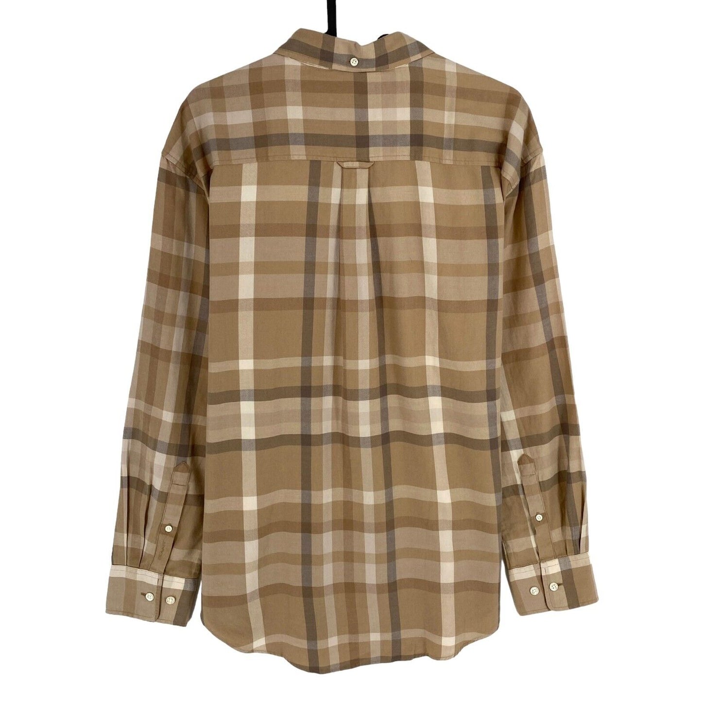 GANT Women Brown Relaxed Checked Flannel BD LS Shirt Size EU 38 UK 10 US 8