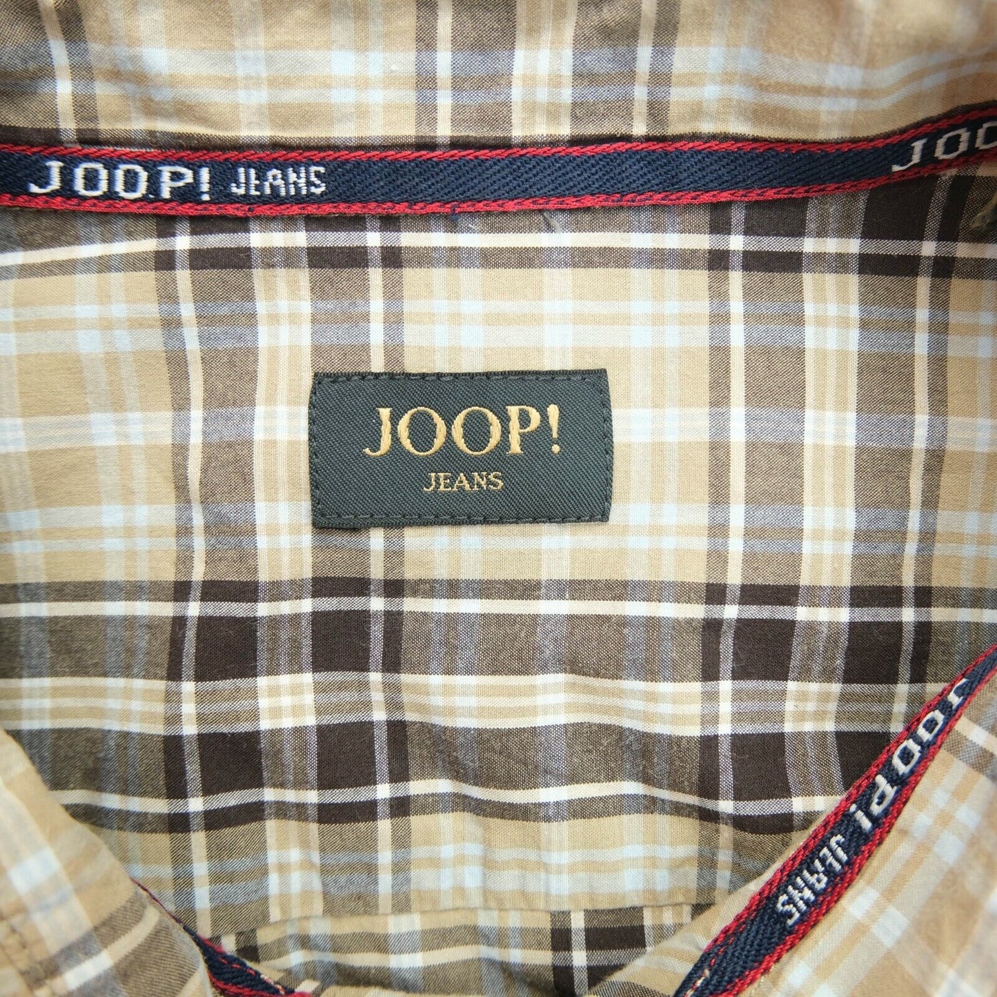 JOOP! Jeans Brown Check Print Shirt Size 2XL XXL