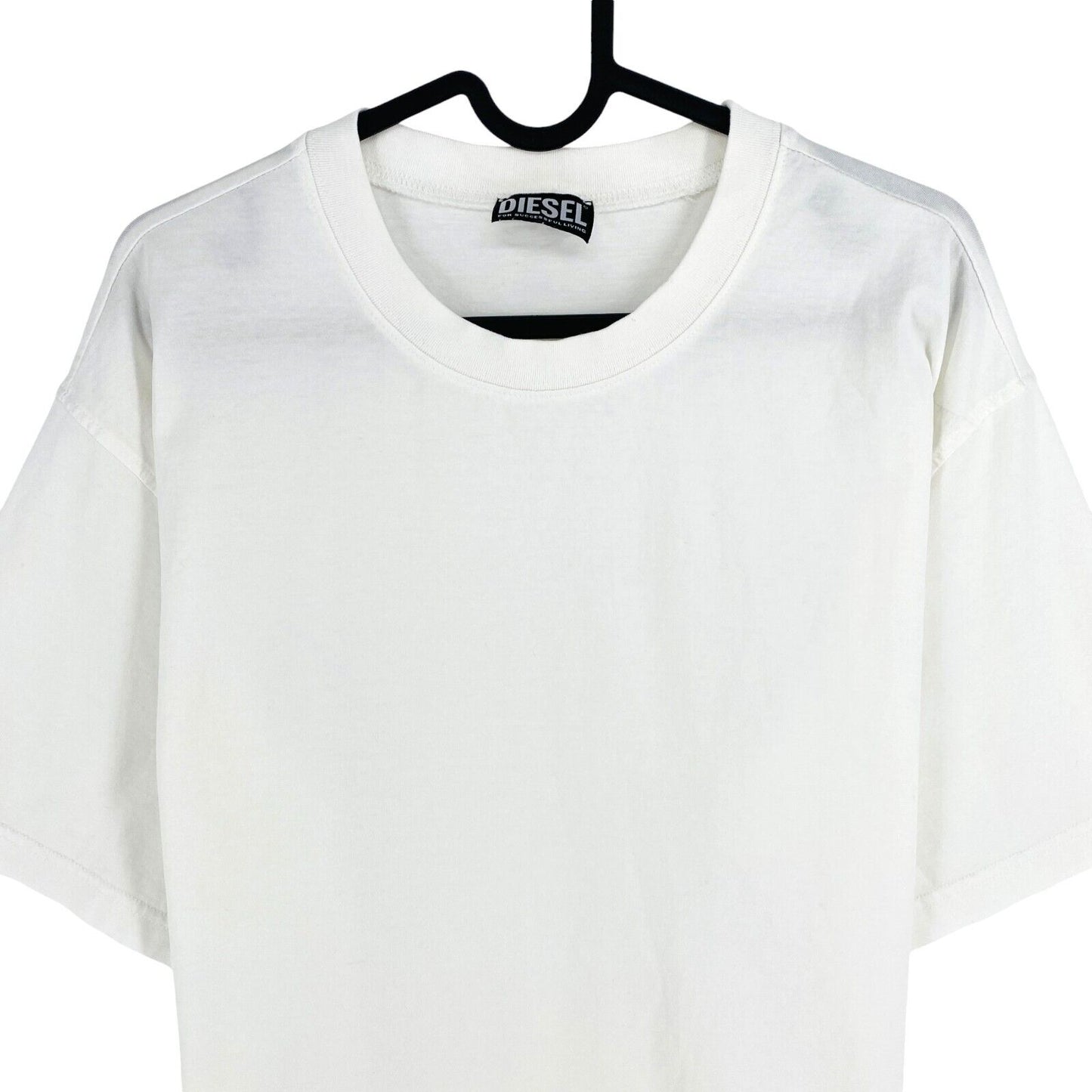 DIESEL Men White T-SHARP Crew Neck Short Sleeves T Shirt Size XS