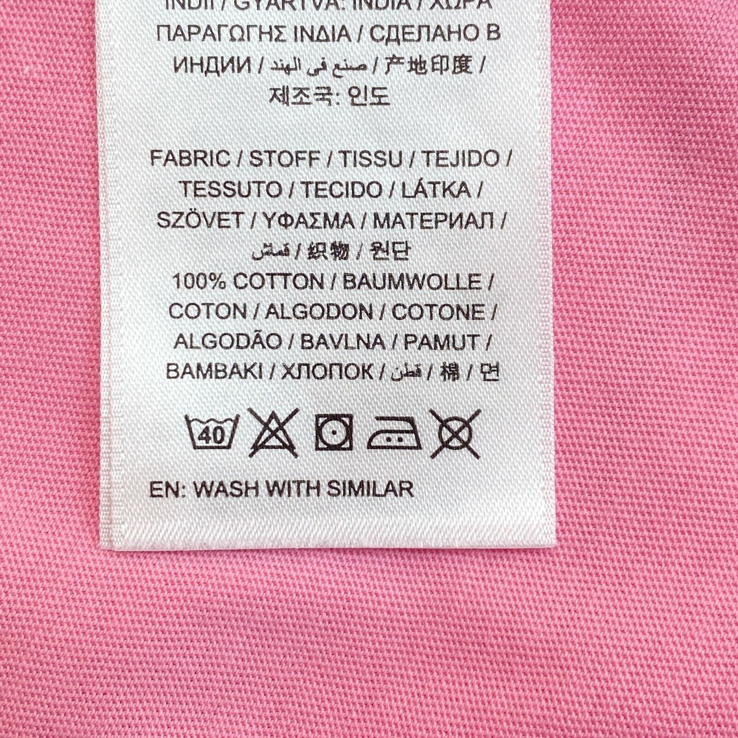 GANT T-shirt à col rond rose avec grand logo taille XS