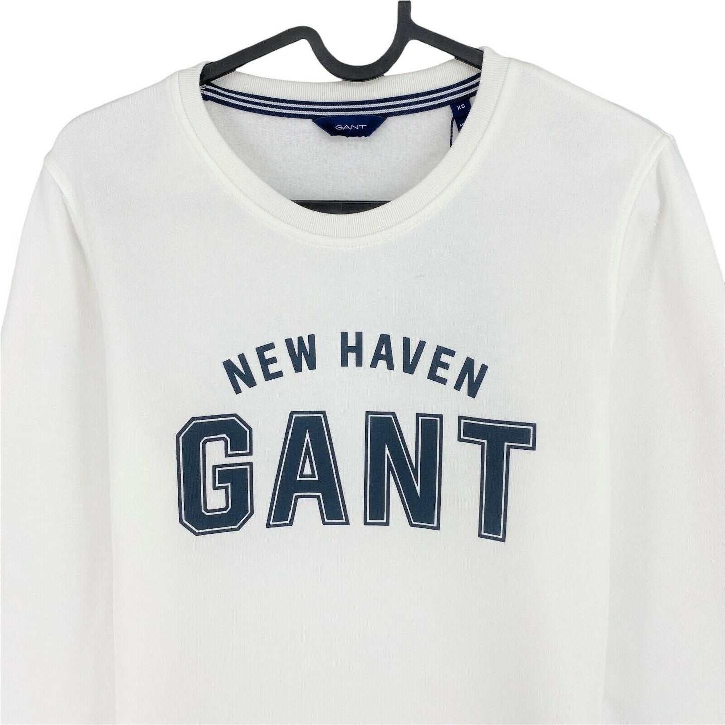 GANT White Logo Crew Neck Sweater Jumper Size XS