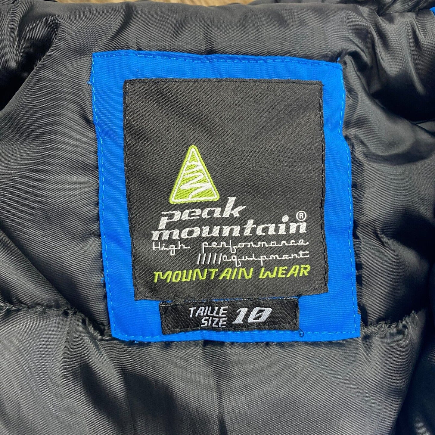 Peak Mountain Boys Blue Hooded Parka Jacket Coat Size 10 Years