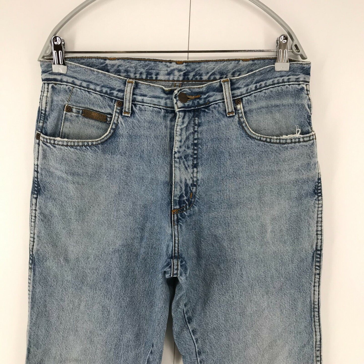 Vintage Wrangler TEXAS Blue Regular Straight Fit Jeans Size W33 L30