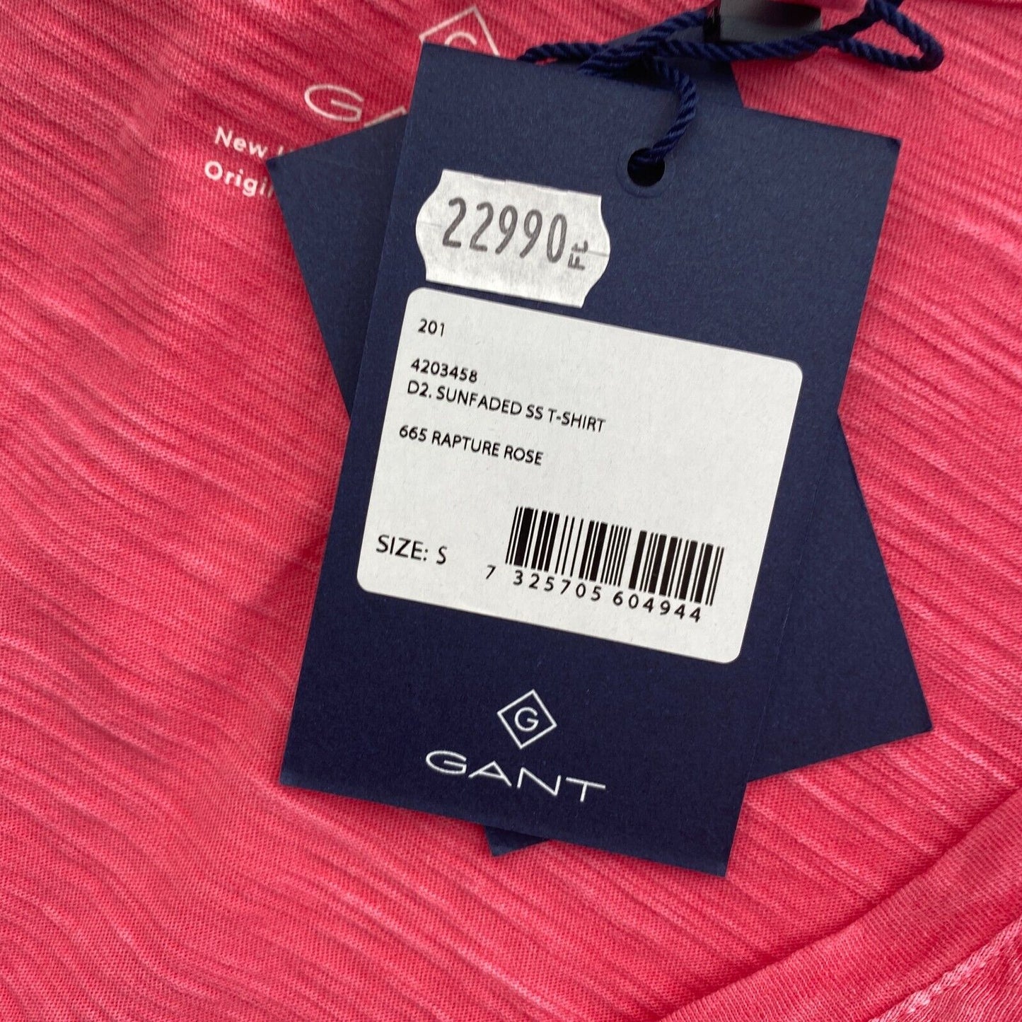 GANT T-shirt à col en V délavé rose Sun Taille S