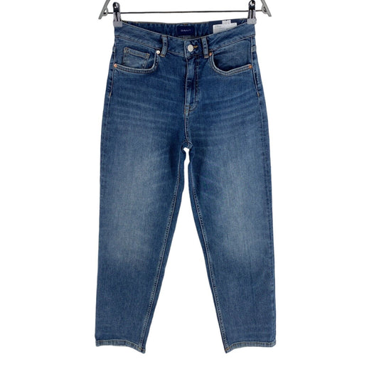 GANT Dunkelblaue, entspannte Cropped-Jeans, Größe W26