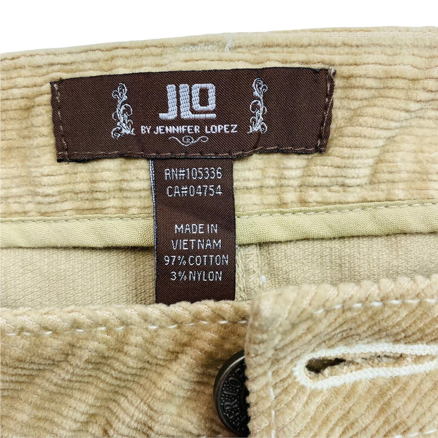 JLO By Jennifer Lopez Light Brown Corduroy Short Skirt EU 40 IT 44 UK 12 W30