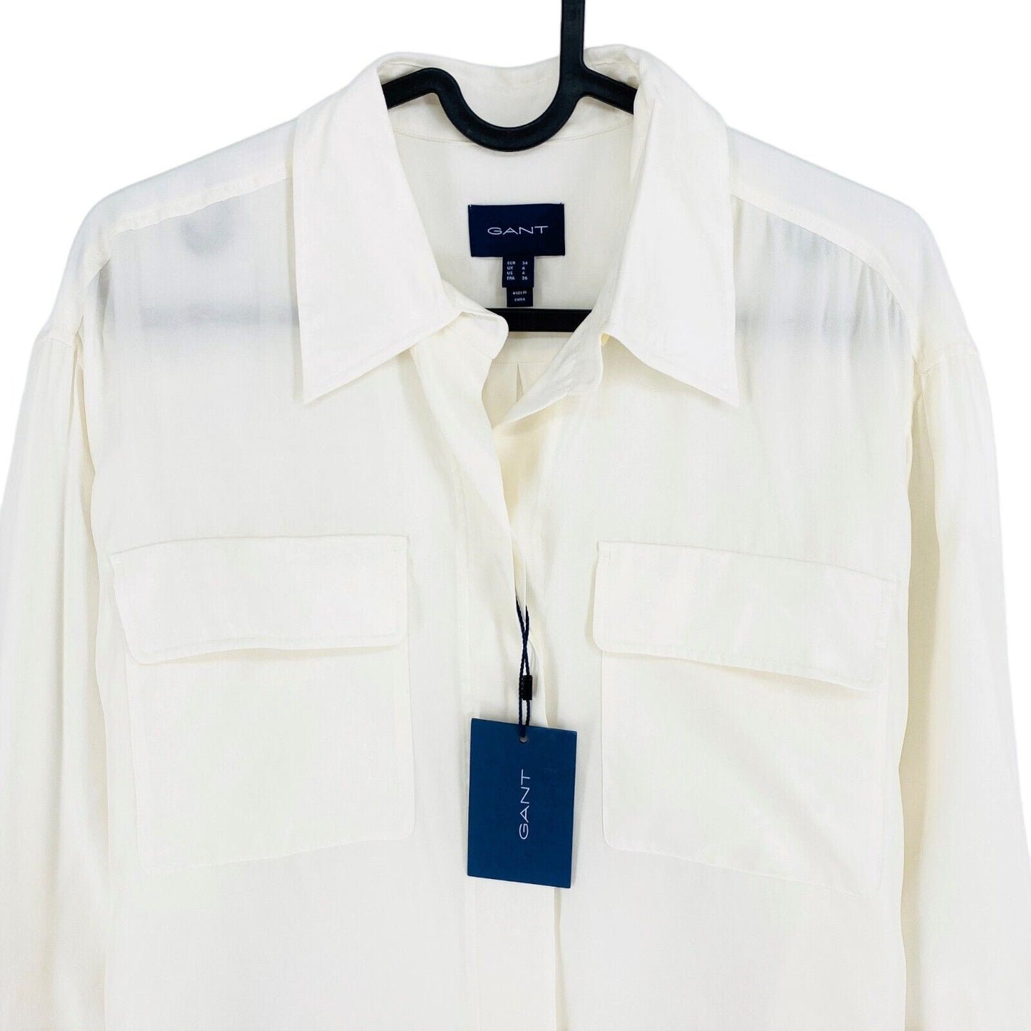 GANT White Relaxed Flap Pocket Shirt Size EU 34 UK 6 US 4