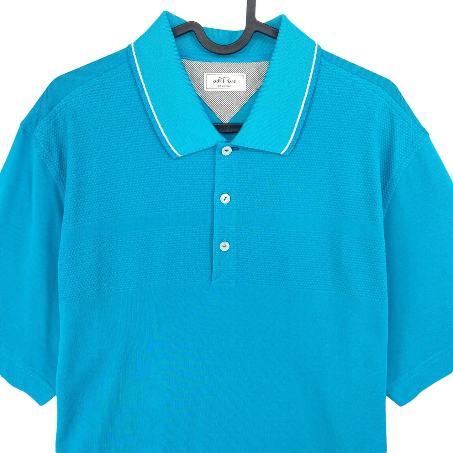 Adidas Adipure Golf Light Blue Polo Shirt Top Size M