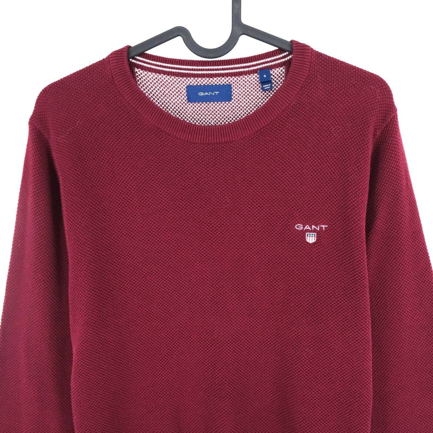 GANT Red Original Crew Neck Jumper Sweater Size S