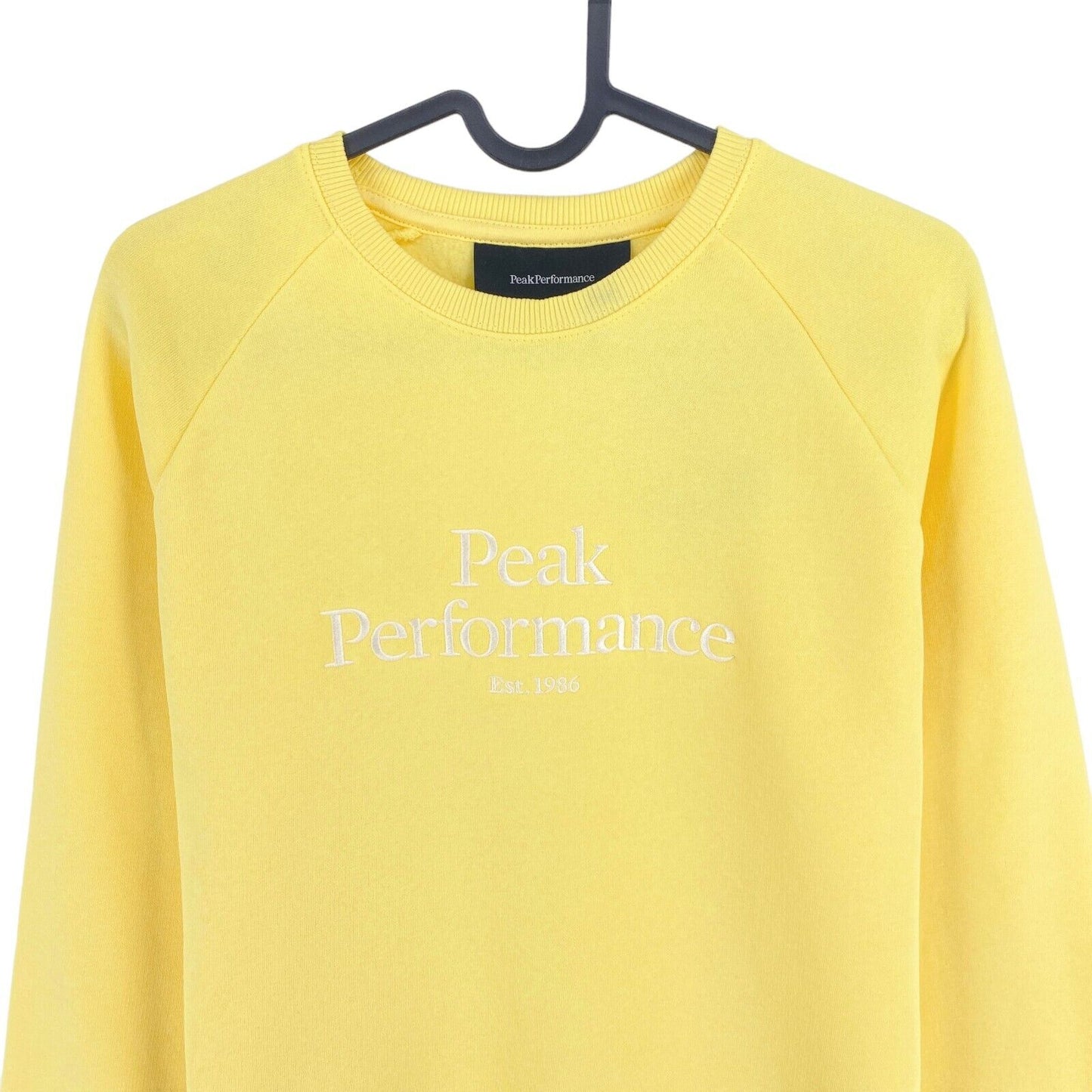 PEAK PERFORMANCE Yellow W Original Crew Neck Sweater Pullover Size S