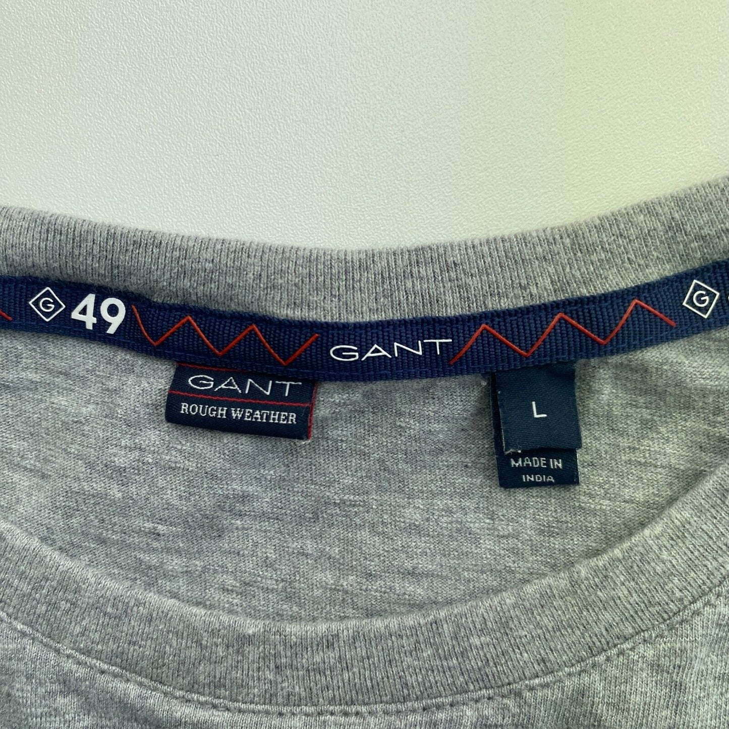 GANT Rough Weather T-Shirt mit Rundhalsausschnitt, Grau, Größe L