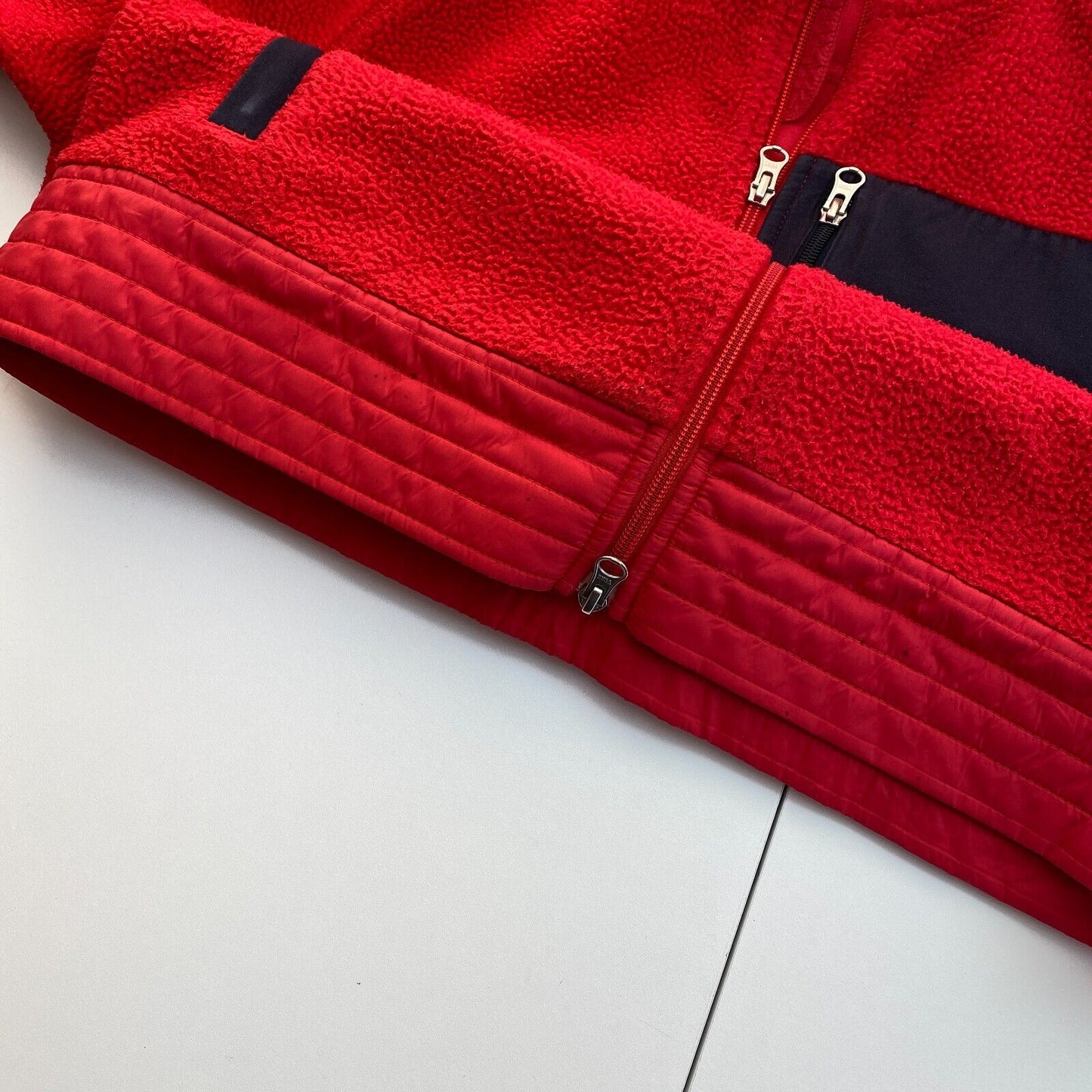 GANT Rugger Men Red Fleece Full Zip Jacket Coat Size L