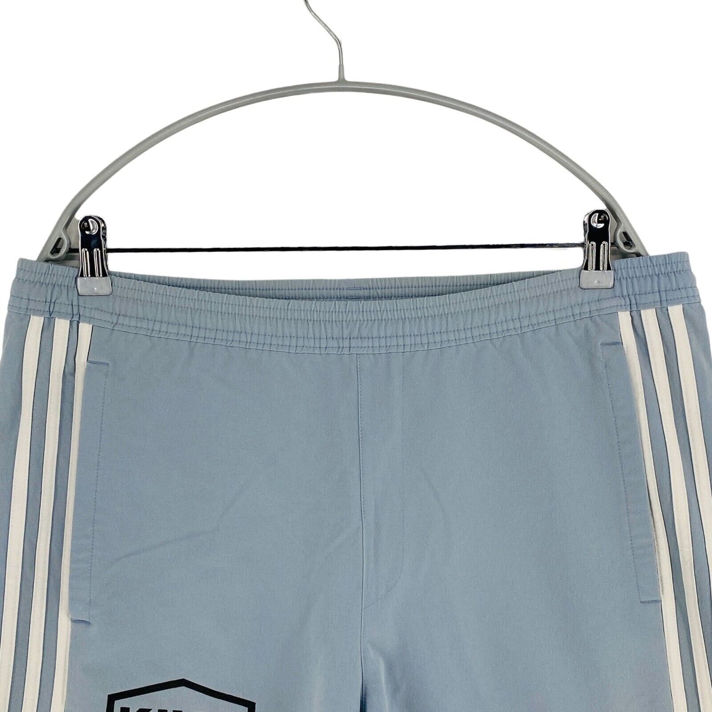 adidas Grey Blue Cotton Blend Activewear Shorts Size EU 44 UK/US 34