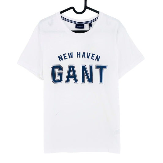 GANT White Logo Crew Neck T Shirt Size S