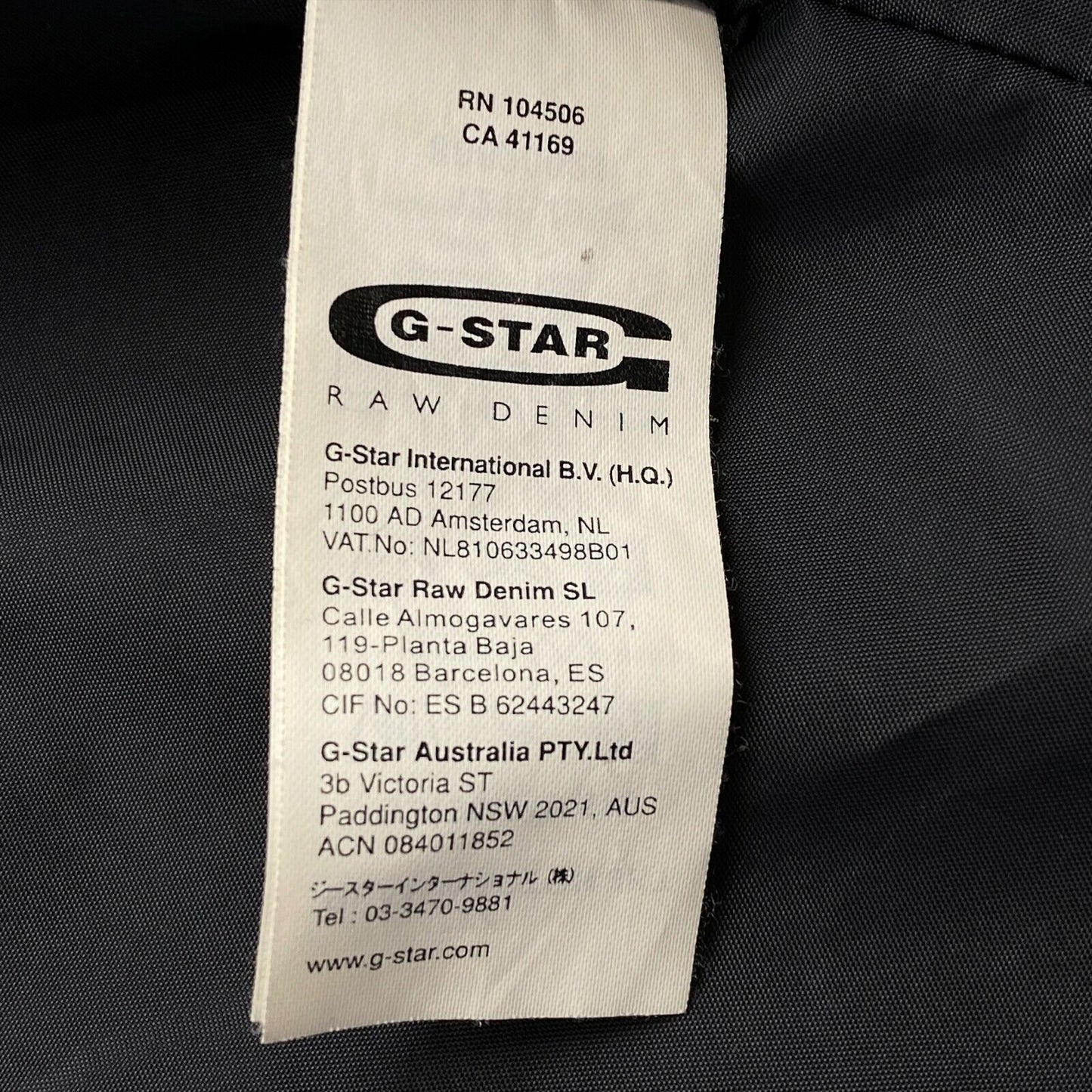 G-STAR RAW BLAN WESTON Grey Cotton Blend Jacket Size M