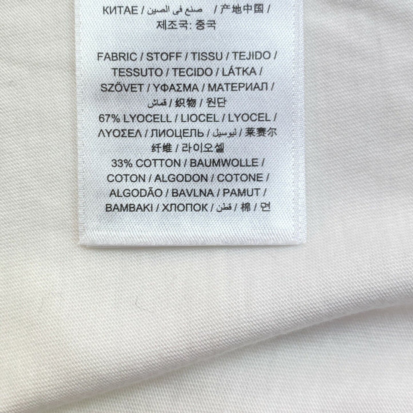 GANT Blanc Pure Prep T-shirt évasé à col en V Taille XL