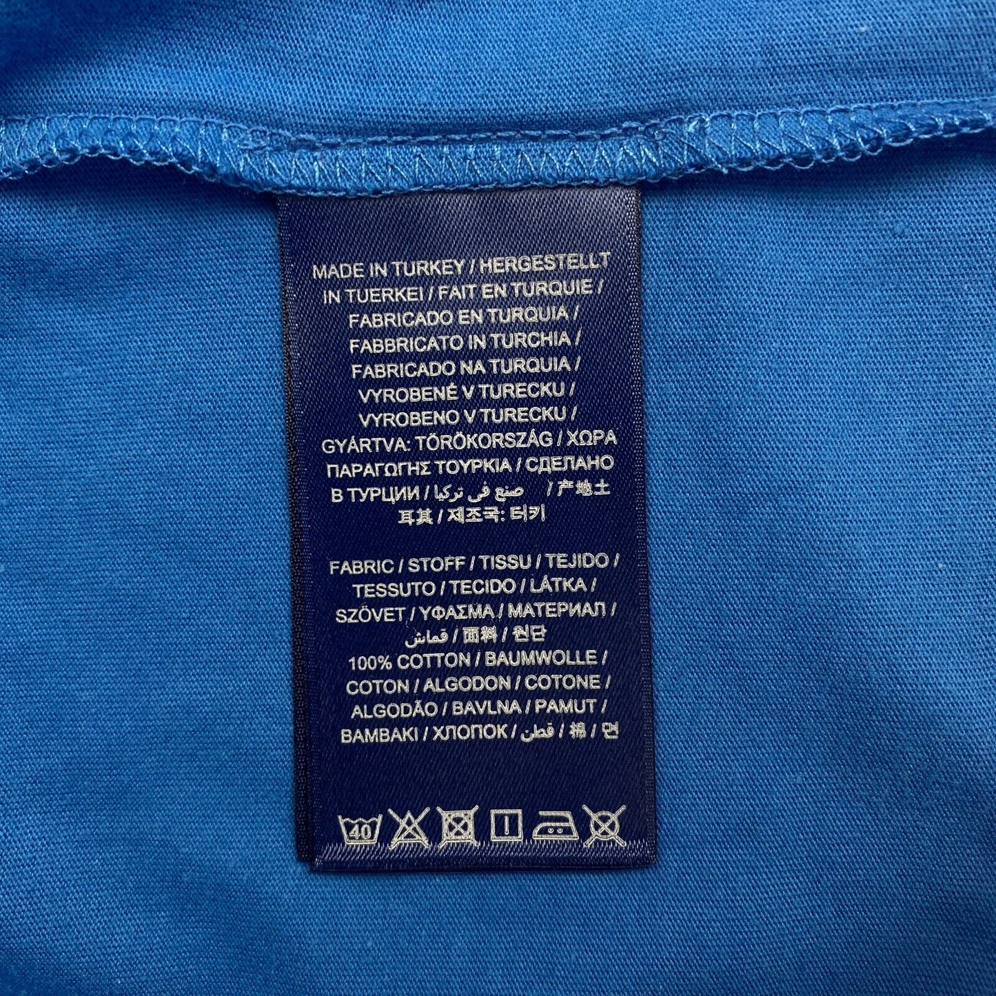 GANT Men Strong Blue Logo Crew Neck Short Sleeve T Shirt Size 4XL