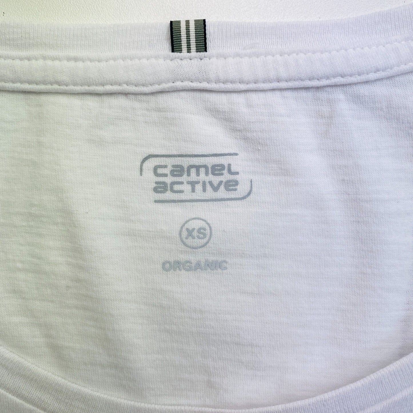 Camel Active Women White Logo Crew Neck Short Sleeves T Shirt Size XS