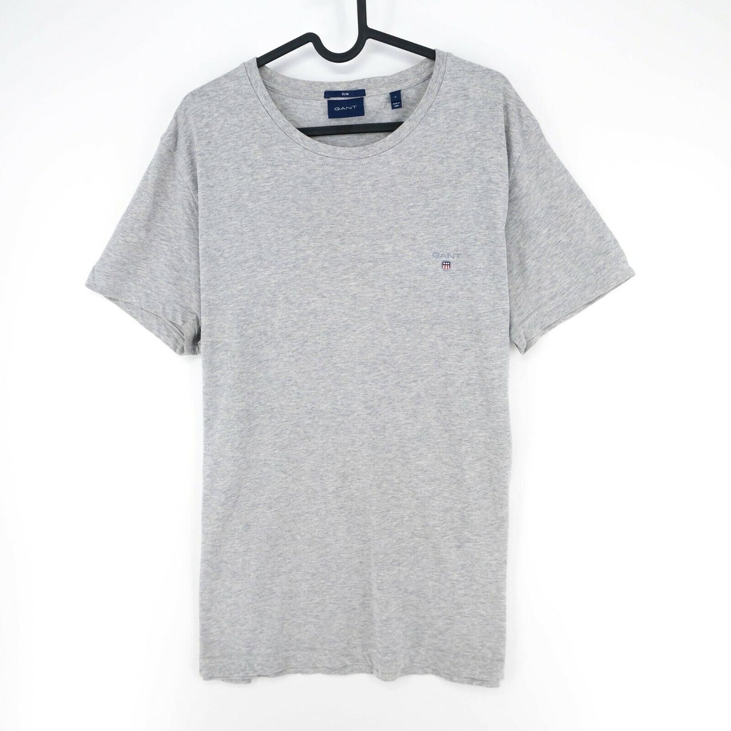 GANT Gris Original Logo Slim Crew Neck T Shirt Taille L