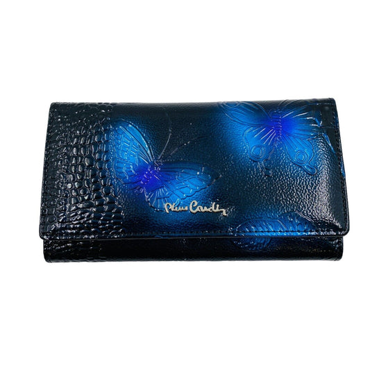 PIERRE CARDIN Womens Navy Blue Eco Leather Wallet