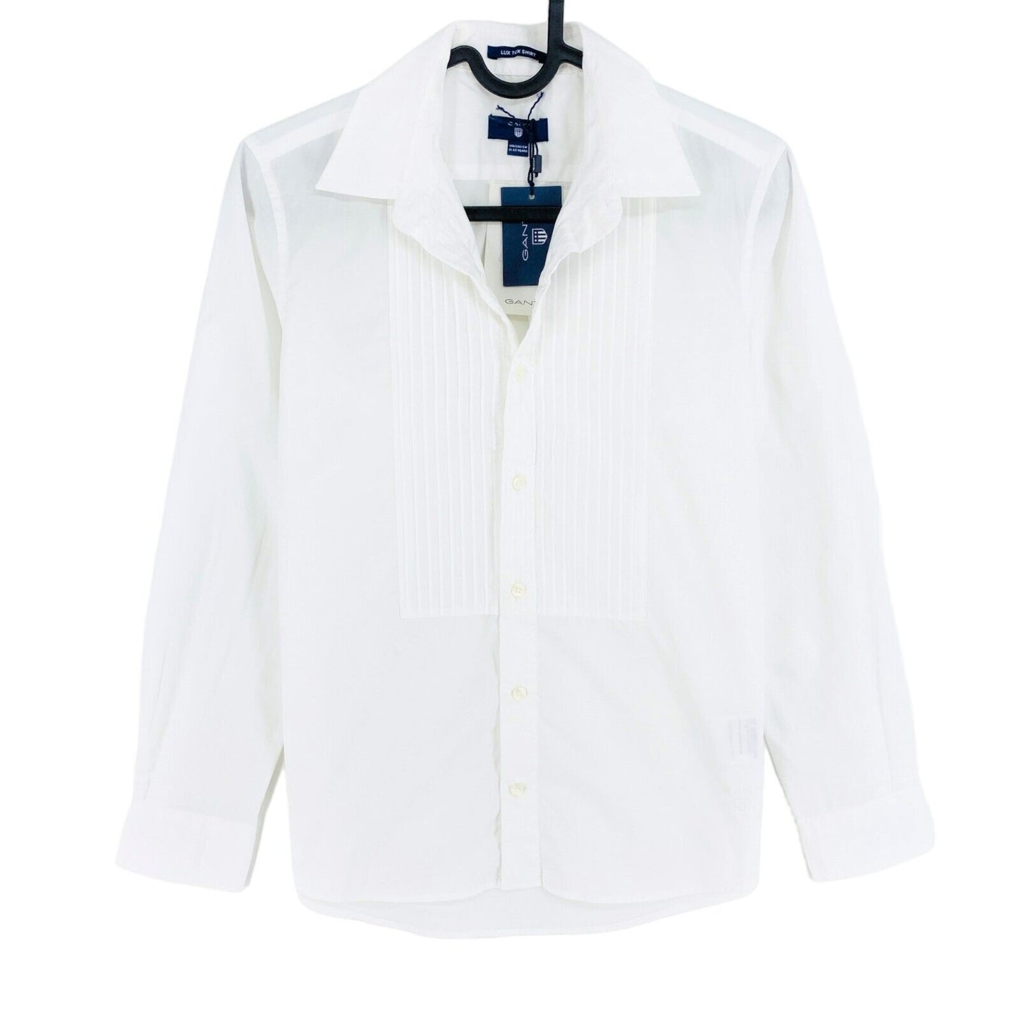 GANT Garçons Blanc Luc Tux Chemise Manches Longues Taille 11-12 ans 146/152 cm