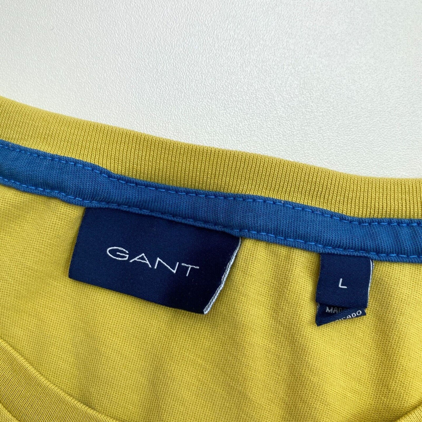 GANT Green Yellow Logo Crew Neck T-Shirt Size L