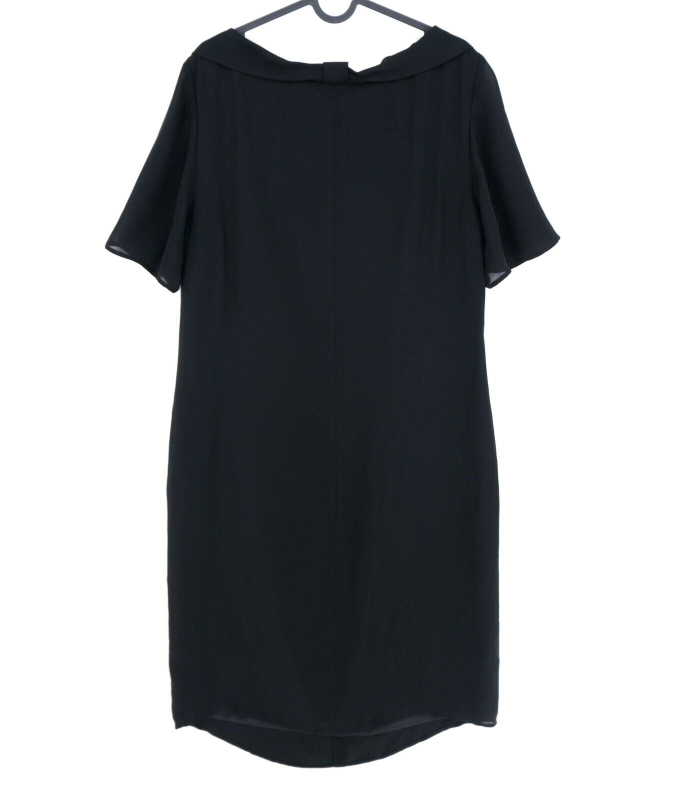 RRP €229 PERSONA Black Silk Crew Neck Dress Size EUR 38 UK 10 US 8