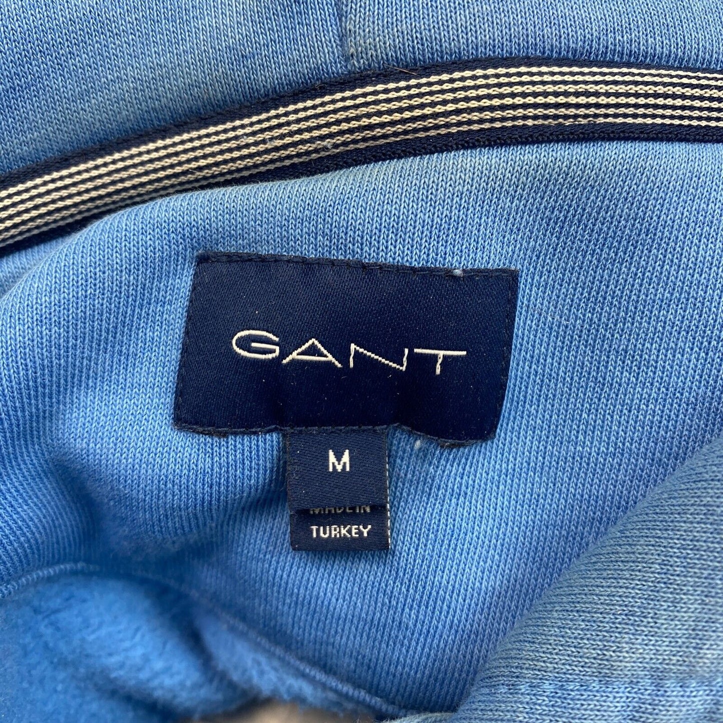 GANT Blue Lock Up Hoodie Sweater Pullover Size M