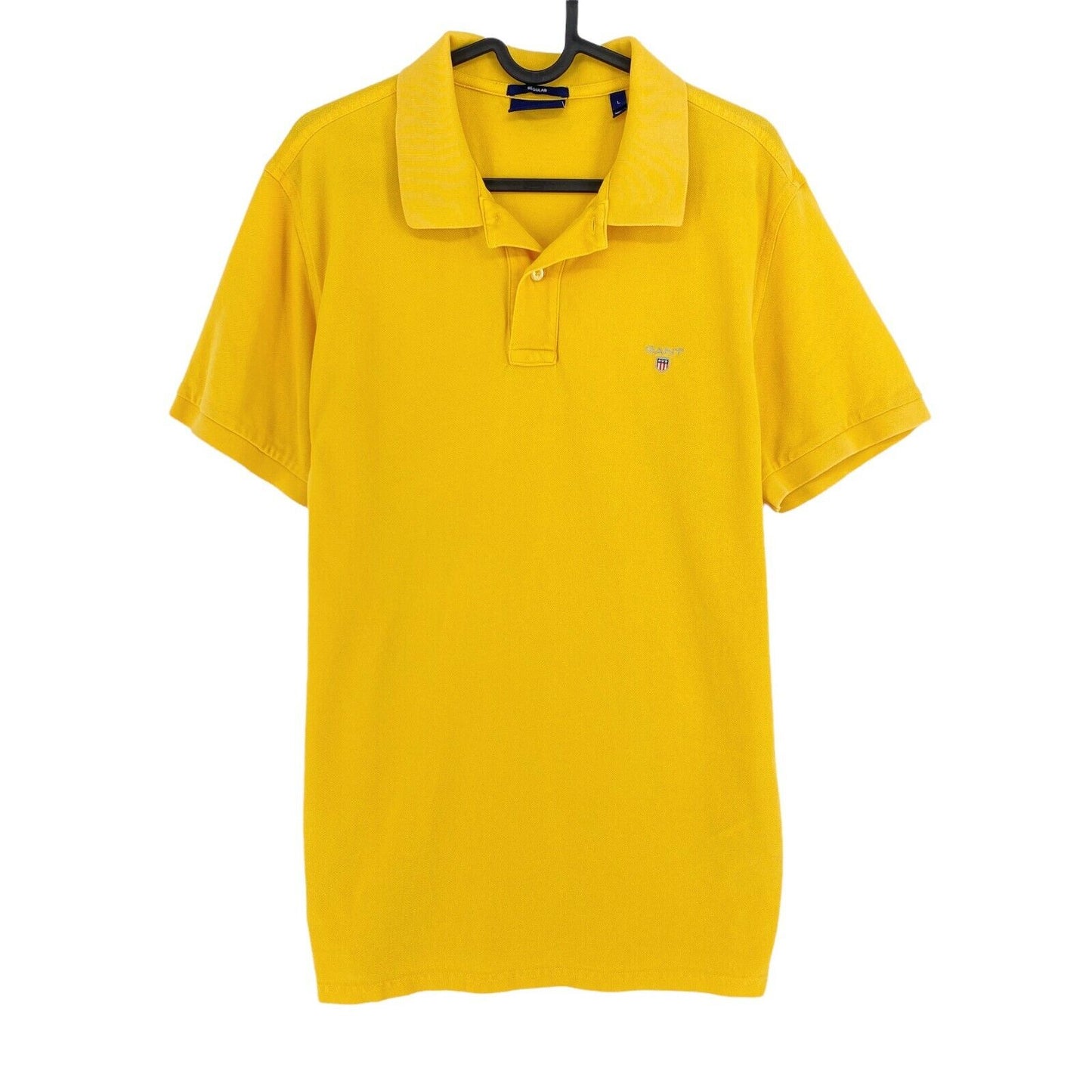 GANT Jaune Original Regular Pique Rugger Polo T-shirt Taille L