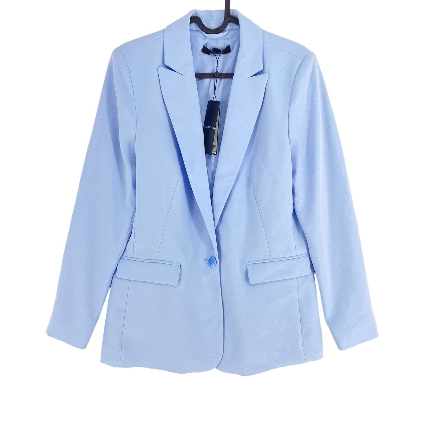 COMMA Light Blue Blazer Jacket Size EU 36 UK 10 US 6