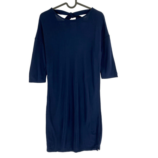 GANT Robe bleu marine à manches 3/4 avec nœud au dos Taille XS