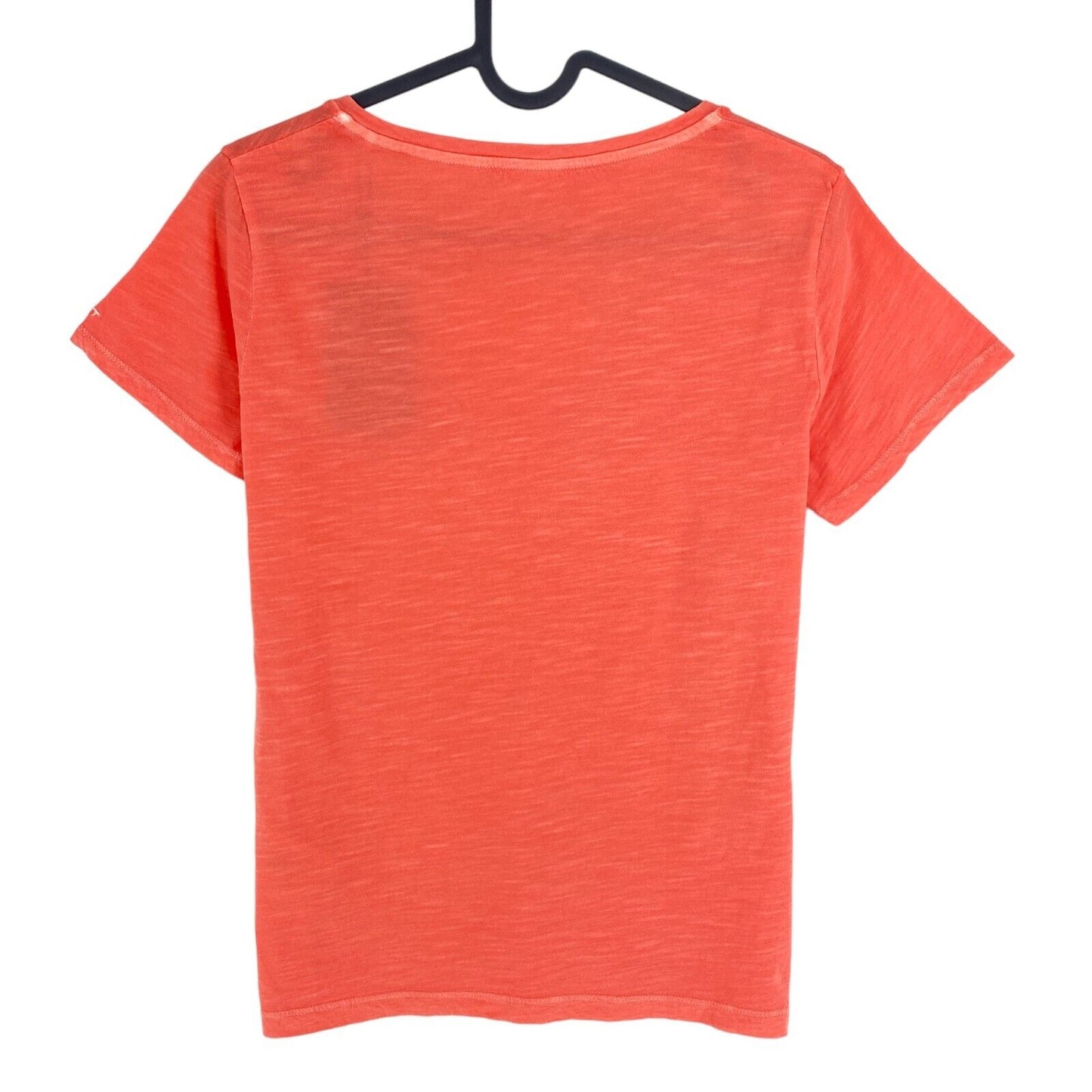 GANT Pink Orange Sun Bleached V Neck T Shirt Size S