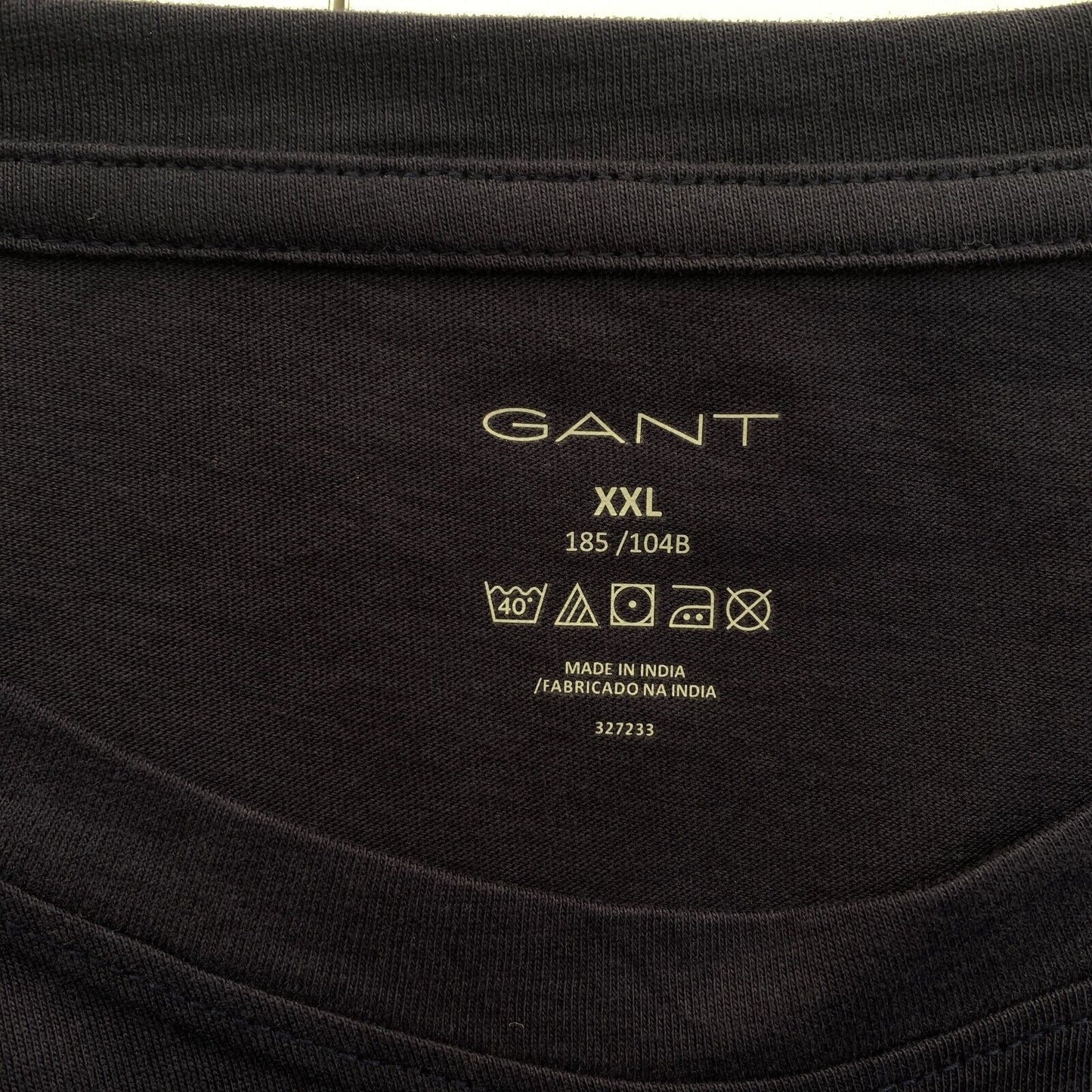 GANT Men Navy Blue Shield Crew Neck Short Sleeves Pajama Pyjama T Shirt Size 2XL