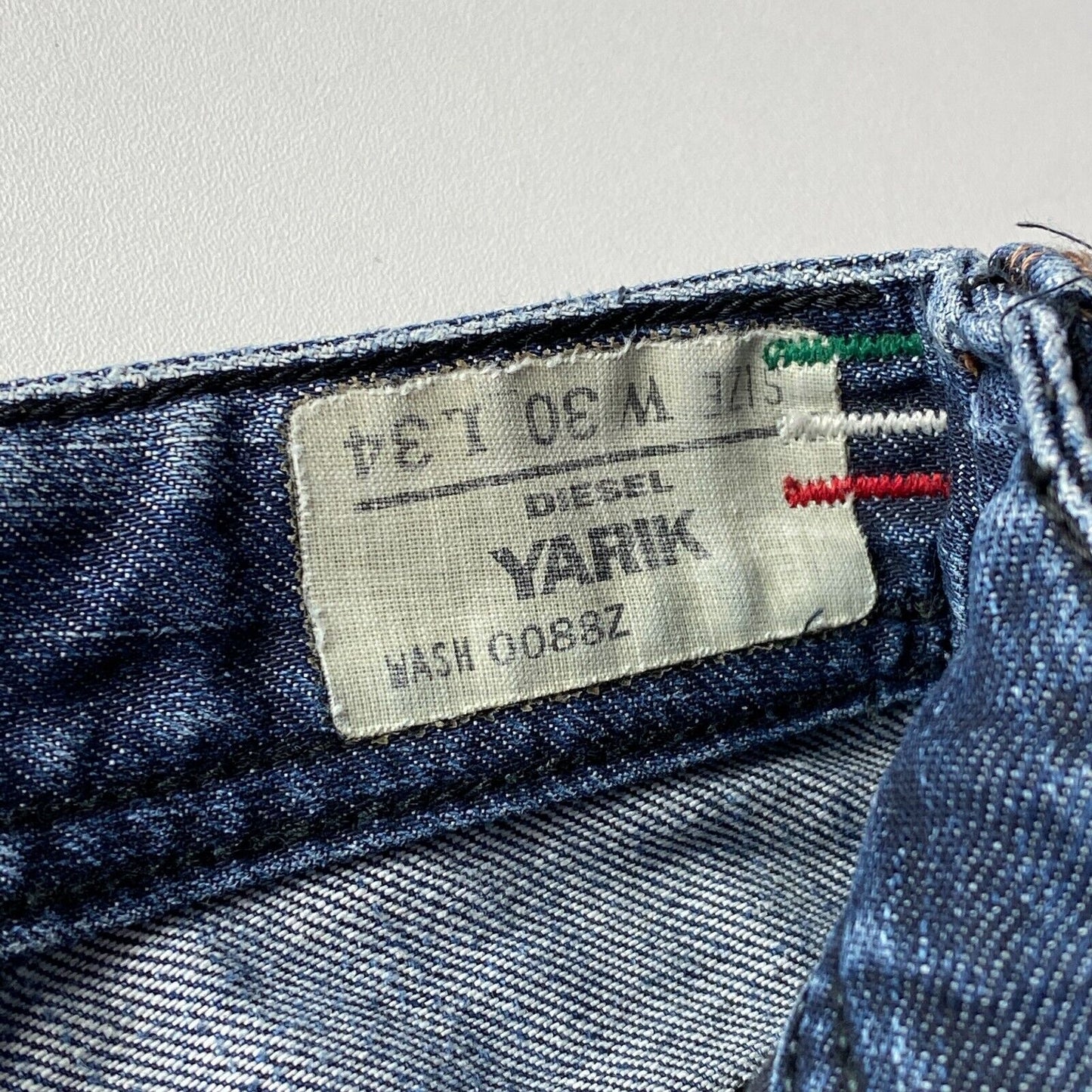 Diesel YARIK Blue Regular Straight Fit Jeans W30 L34 Made In Italy