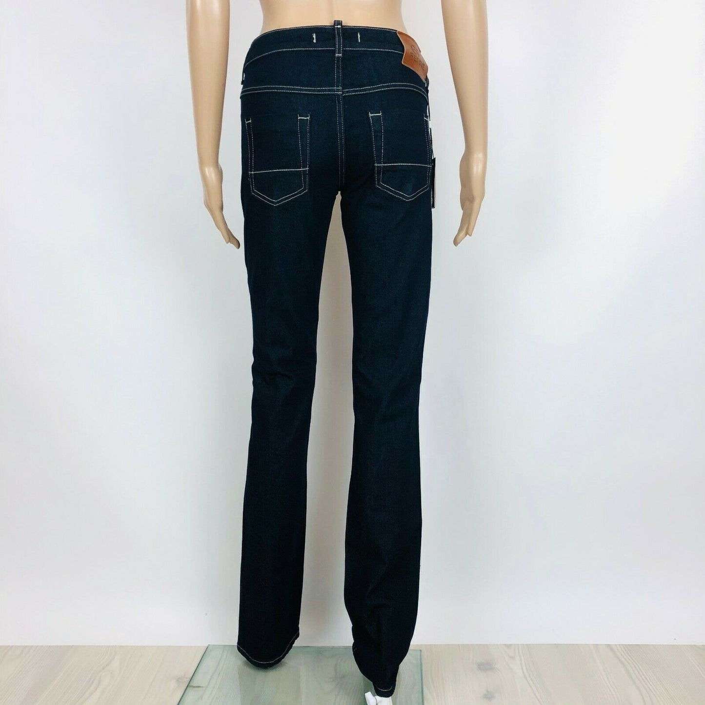 Gianfranco GF Ferre Women Dark Blue Regular Slight Bootcut Fit Jeans W29 IT 43