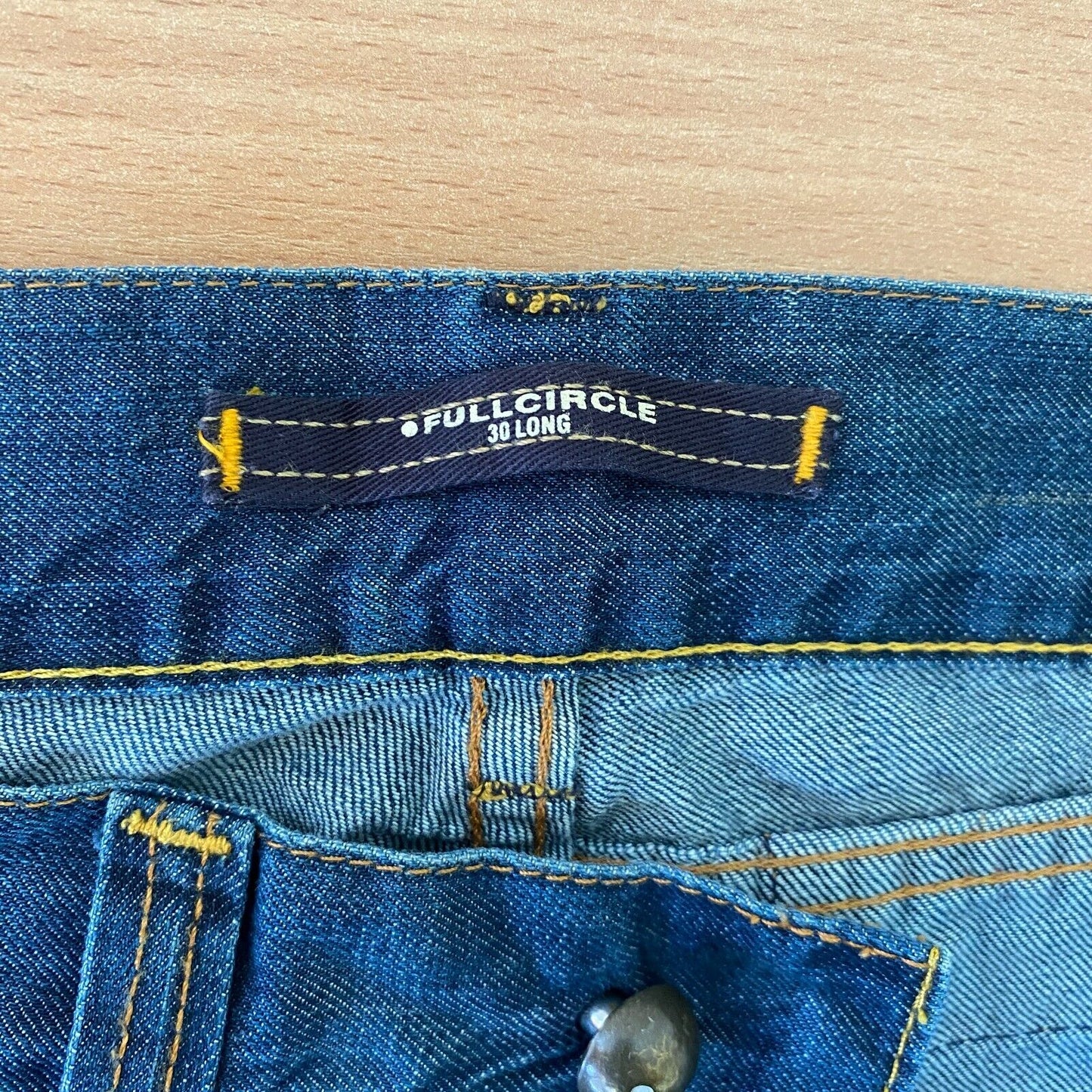 FULL CIRCLE Jean bleu denim coupe droite régulière pour femme taille W30