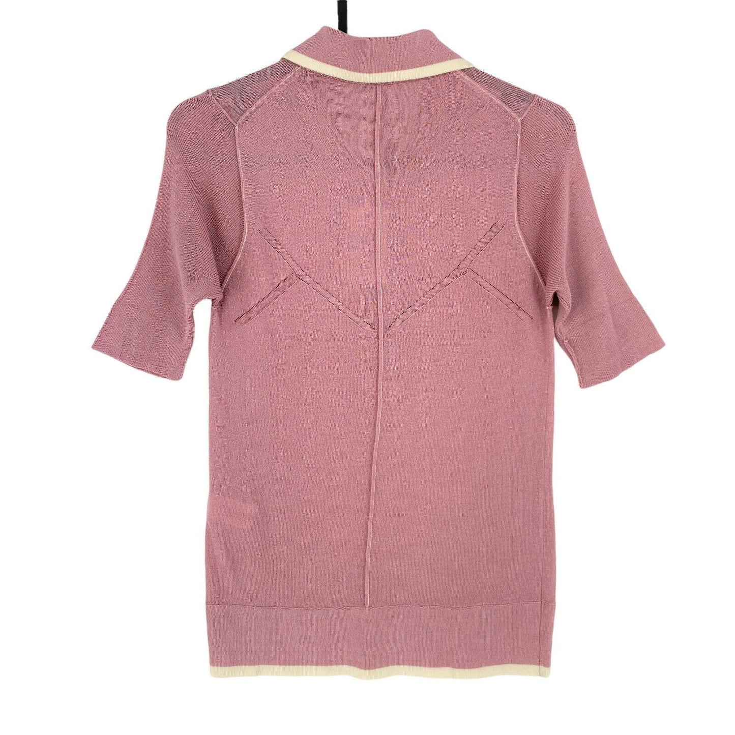 AMY GEE Pink Polo Neck T Shirt Size XS S