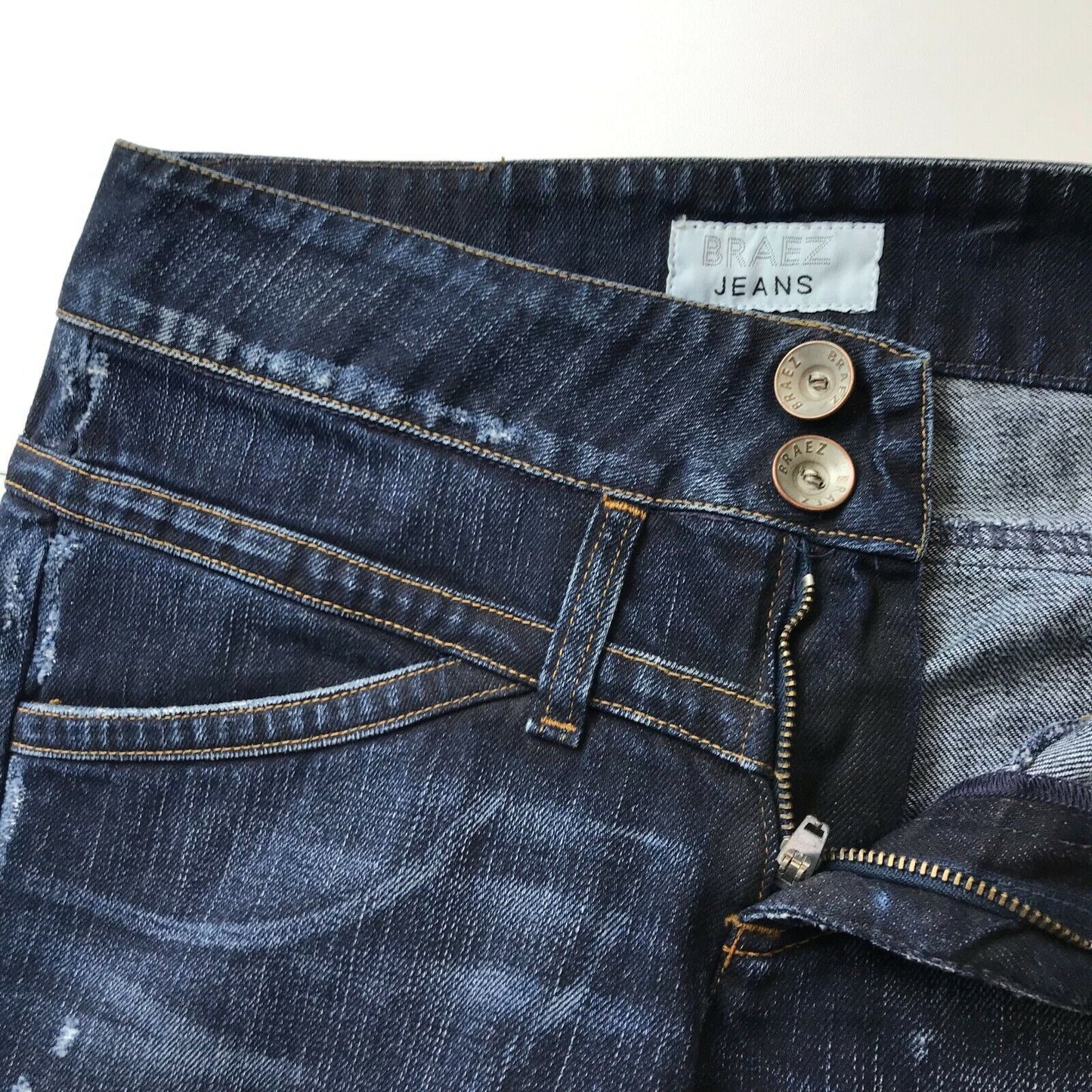 BRAEZ Damen Jeans, Blau, Regular Straight Fit, Größe W27