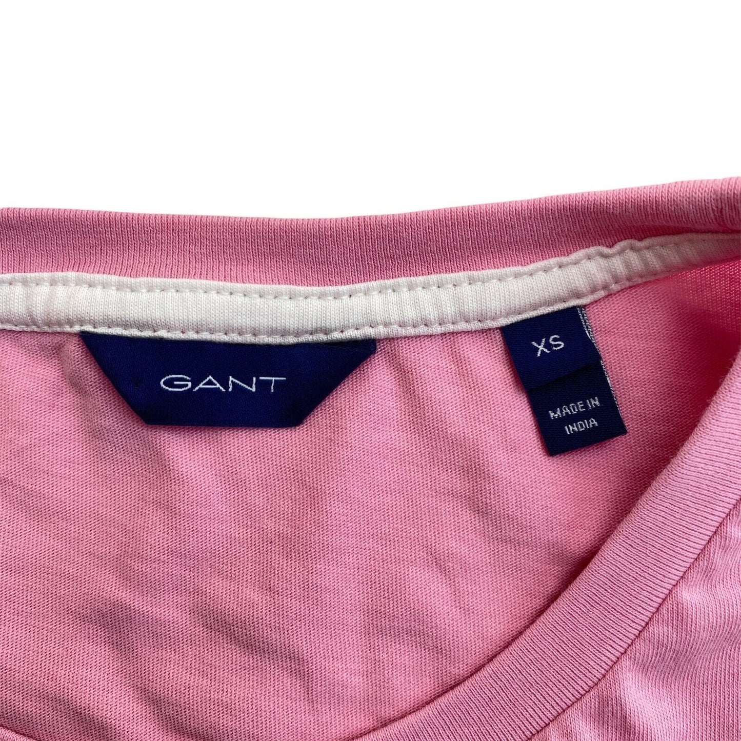 GANT T-Shirt mit Rundhalsausschnitt und großem Logo, Größe XS, Rosa