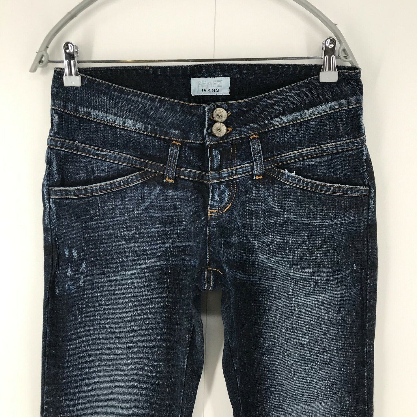 BRAEZ Femme Bleu Coupe Droite Ample Jeans Taille W29