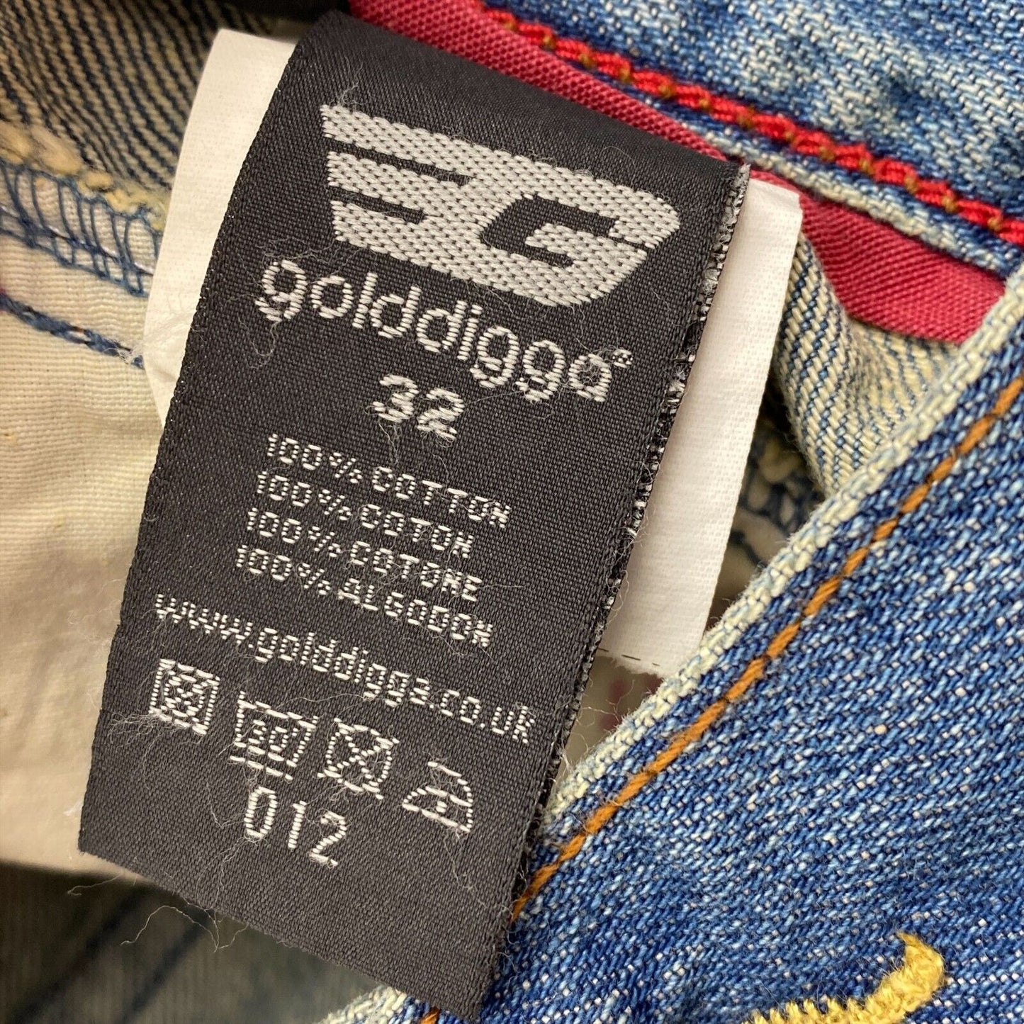 GOLDDIGGA Blaue Bermuda-Shorts aus 100 % Baumwolle, Größe W32