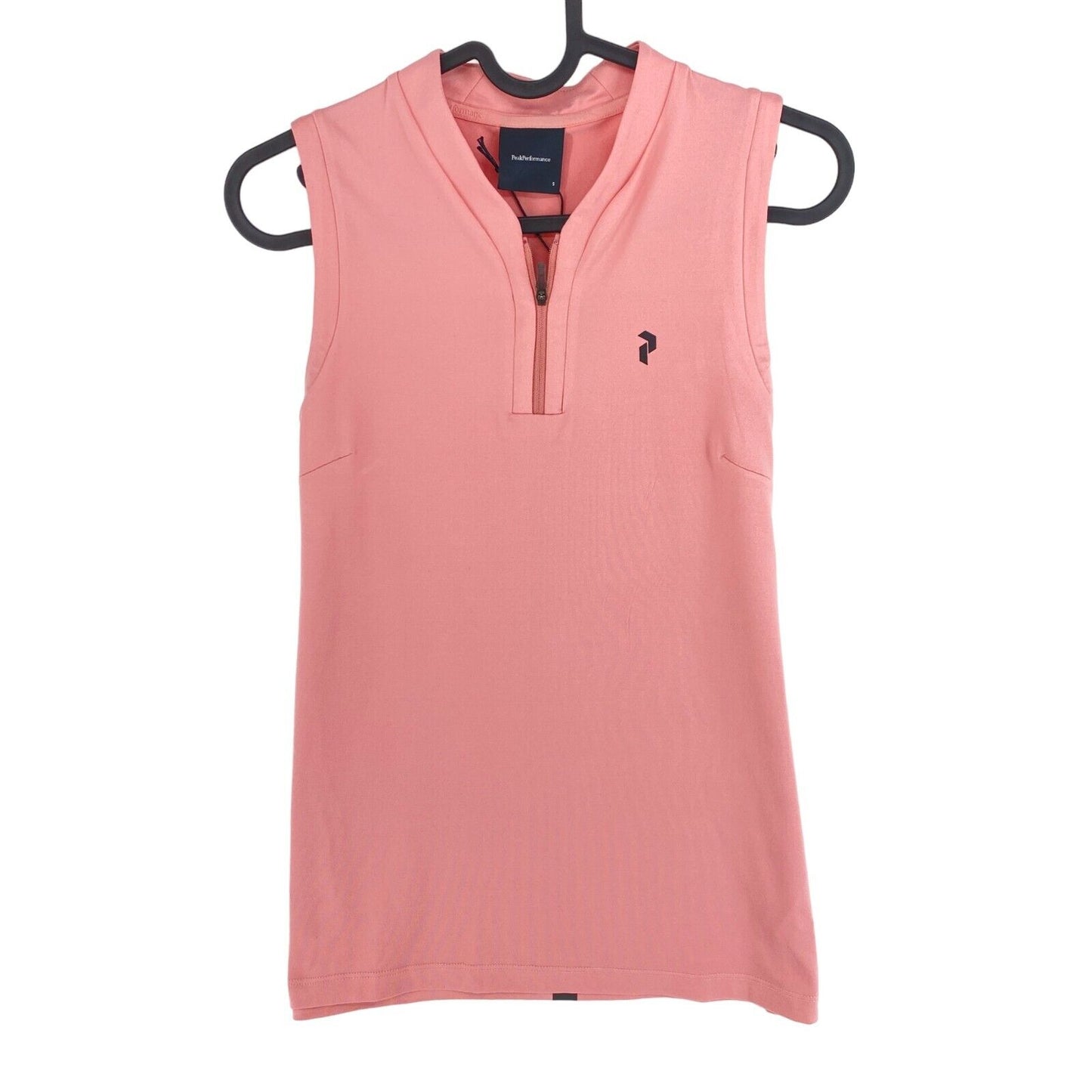 Peak Performance Pink Turf Zip Sleeveless T Shirt Size S