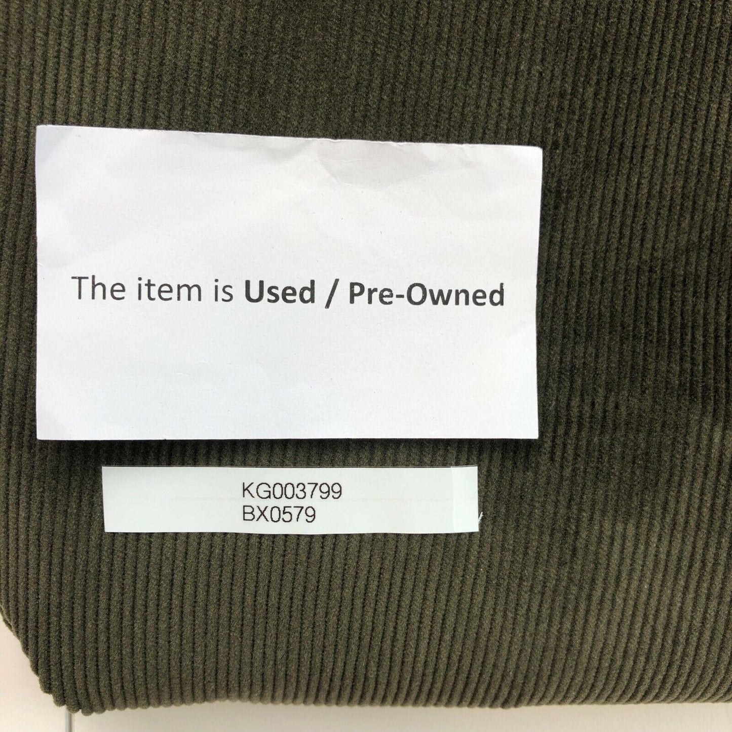 GANT Dark Green Corduroy Slim Chino Pants Trousers Size 50 34 inch