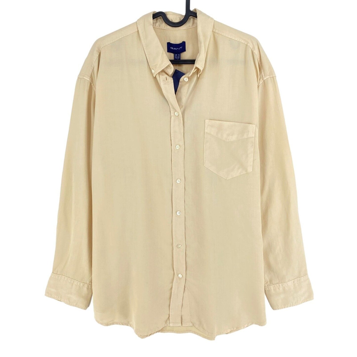 GANT Light Brown Pure Prep Relaxed Lyocell Shirt Size EU 42 UK 14 US 12