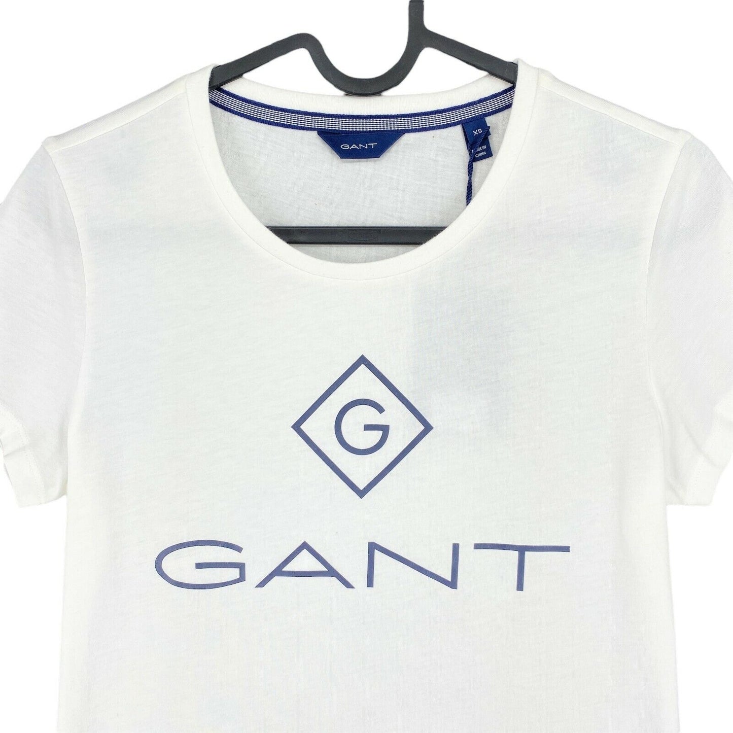 GANT Weißes Lock Up T-Shirt mit Rundhalsausschnitt, Größe M