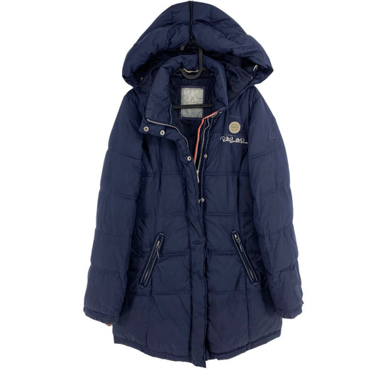 Gaastra Navy Blue Padded Hooded Parka Coat Jacket Size M