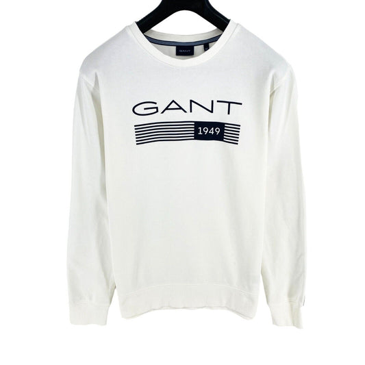 GANT White Logo Crew Neck Sweater Pullover Size XL