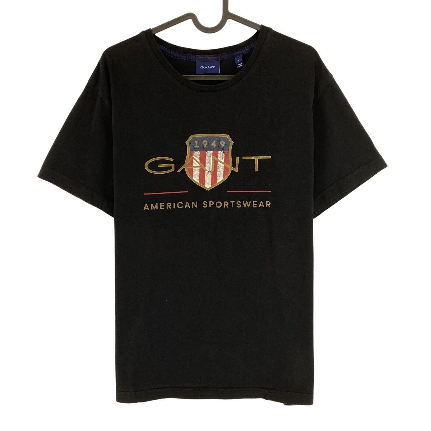 GANT Black Archive Shield Crew Neck Short Sleeves T Shirt Size L